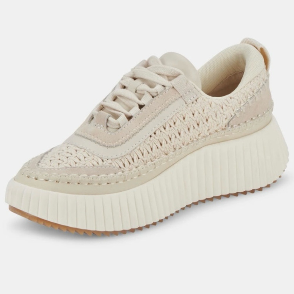Dolce Vita Dolen Sandstone Knit Women’s Fashion Platform Sneakers Shoes, Sz 9.5